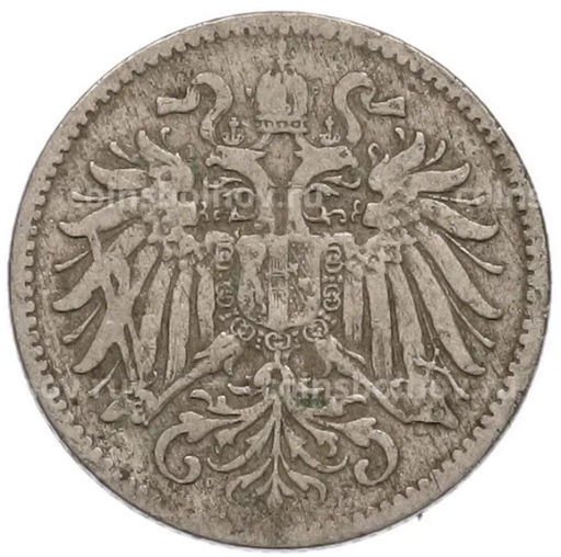 Монета 10 геллеров 1893 года Австрия