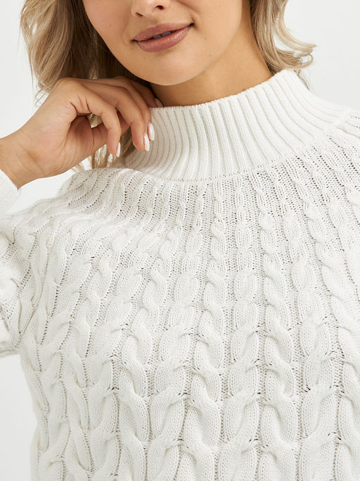 джемпер женский из хлопка с воротником стойка - Glenfield фото 6