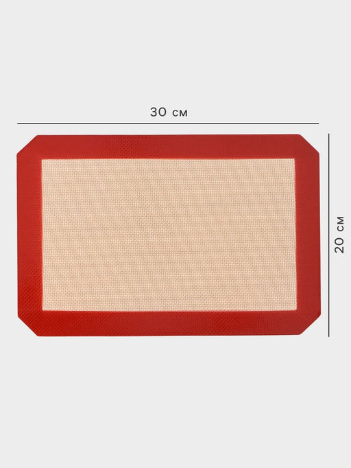 Коврик для выпечки армированный Доляна, силикон, 30?20 см, бежевый фото 5