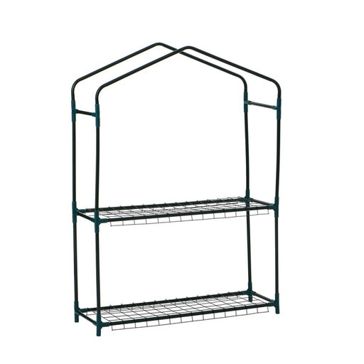 Парник-стеллаж, 2 полки, 93×22×69 см, металлический каркас d=12 мм, чехол плёнка 80 мкм, Greengo