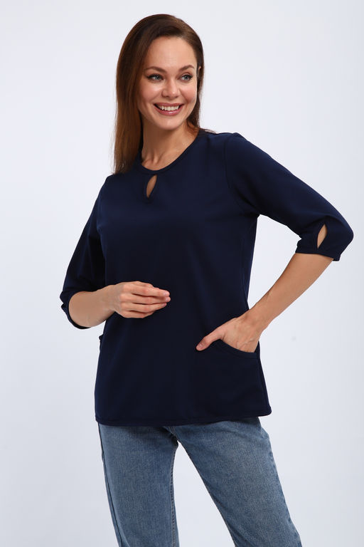 Кофта женская из футера 2-н Анфиса индиго