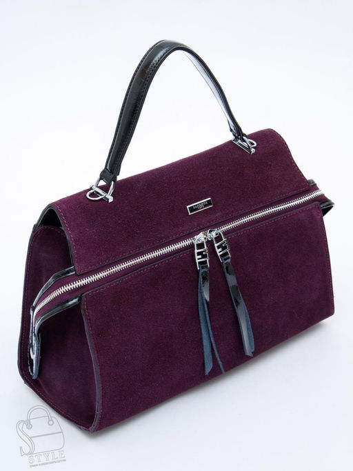Сумка женская кожаная 9675MSS purple Velina Fabbiano-Safenta в Новосибирске