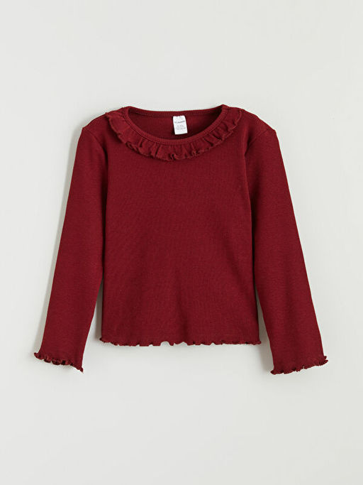 Bisiklet Yaka Fitilli K?z ?ocuk Ti??rt