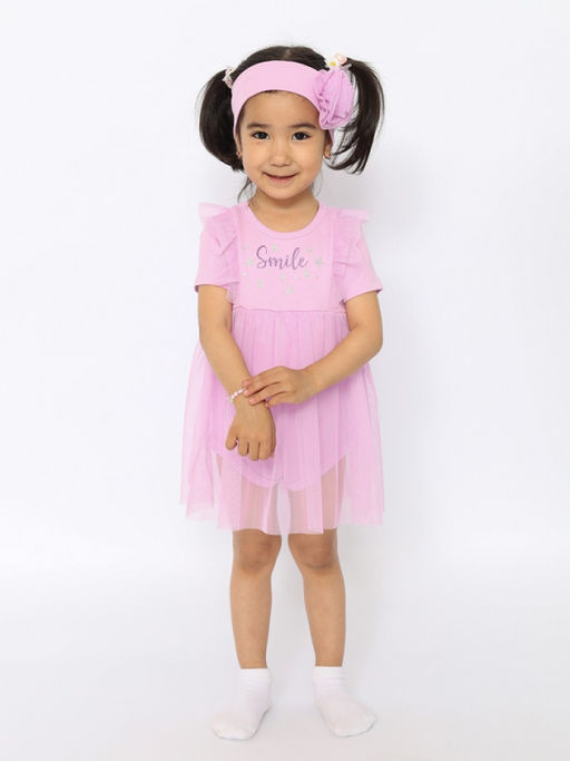 CRB wear/CWNG 40063-45 Боди-платье для девочки,лаванда/Ex.Cherubino  фото 2