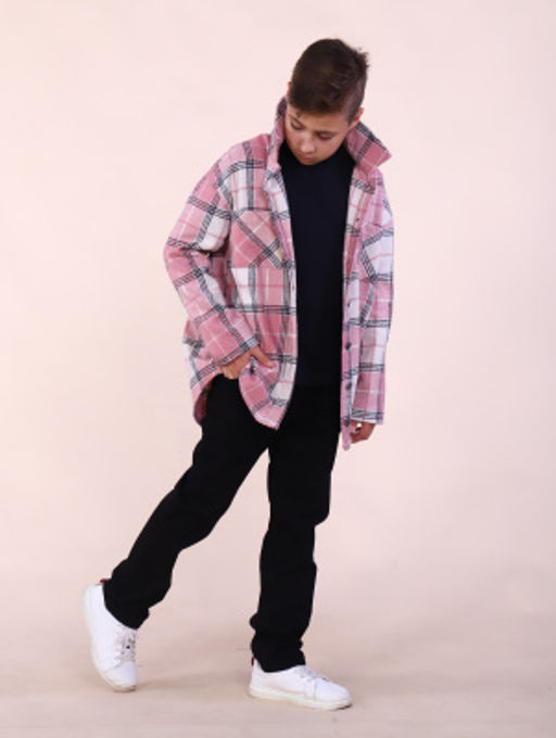 Рубашка Гранж коричневая клетка - Ладошки фото 53