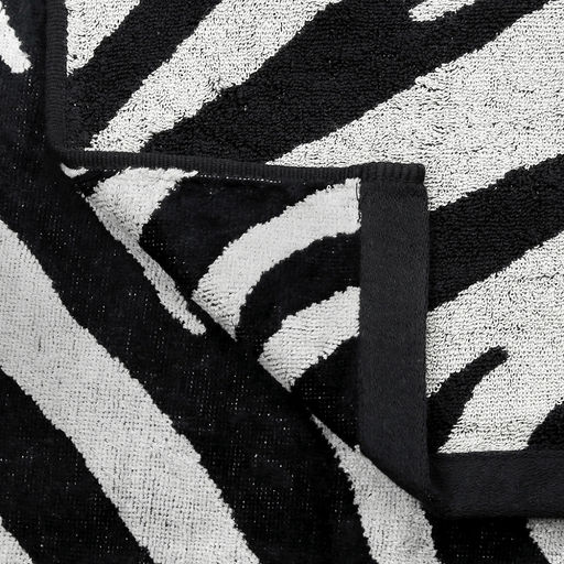 "Missoni-3030" Полотенце махровое 50х90см, плотность 375гр/м2, 100% хлопок, велюр, черный (разноцветный), Bolangde (Китай)