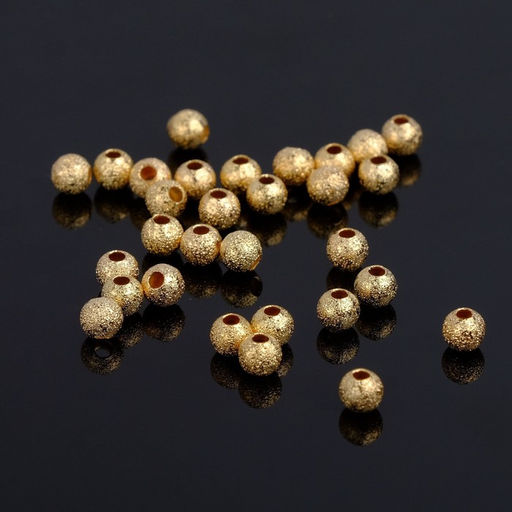 Кримп - зажимная бусина СМ-434-1, набор 30 шт. 4 мм, цвет золото