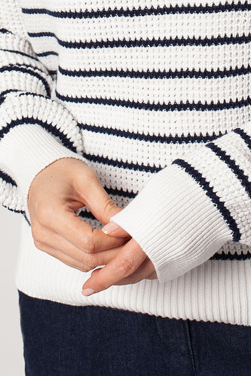 VILATTE / Джемпер фактурной вязки из 100% хлопка  фото 5