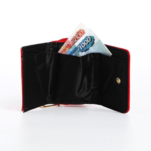 Кошелёк на кнопке, цвет красный - Simaland фото 6