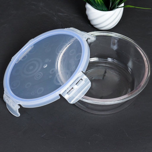 Контейнер круглый 860 мл, стекло / T203 /уп 24/ - Галеонтрейд фото 3