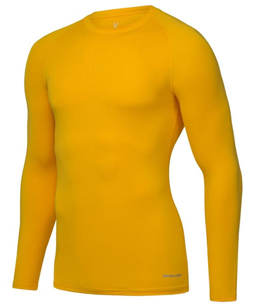 Футболка компрессионная с длинным рукавом Jogel PerFormDRY Baselayer Tee LS 2, желтый фото 2