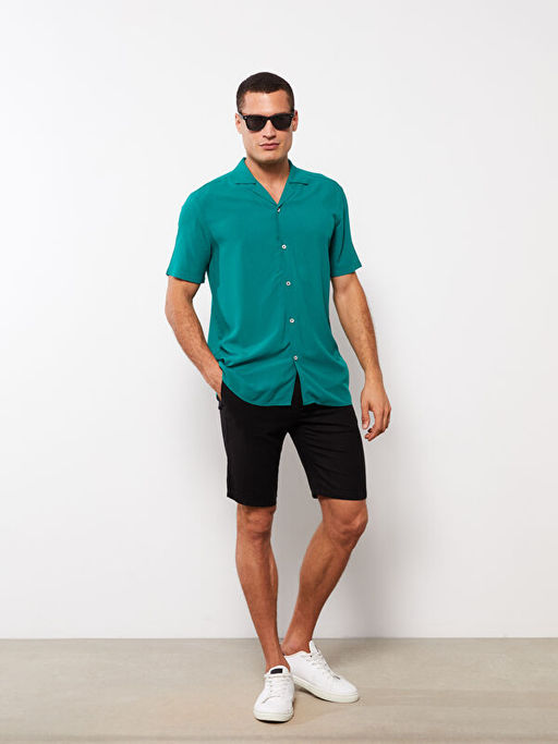 Regular Fit K?sa Kollu Poplin Erkek G?mlek