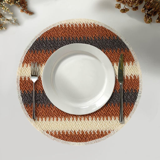 Салфетка сервировочная Доляна Vincula, d=38 см, цвет коричневый  фото 12