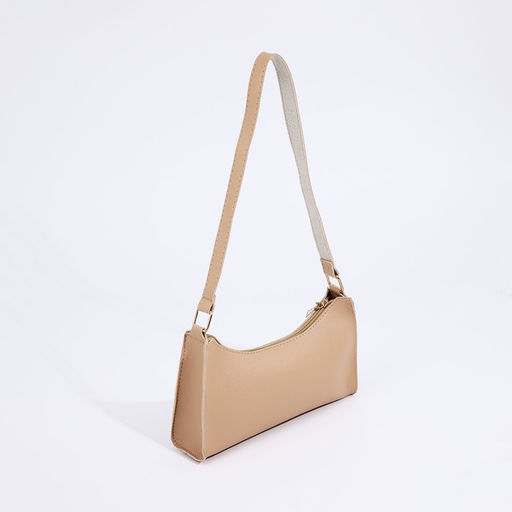 Сумка-багет на молнии, цвет бежевый - Nazamok фото 3