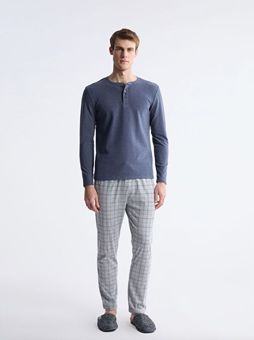 Standart Kal?p Ekose Erkek Pijama Alt