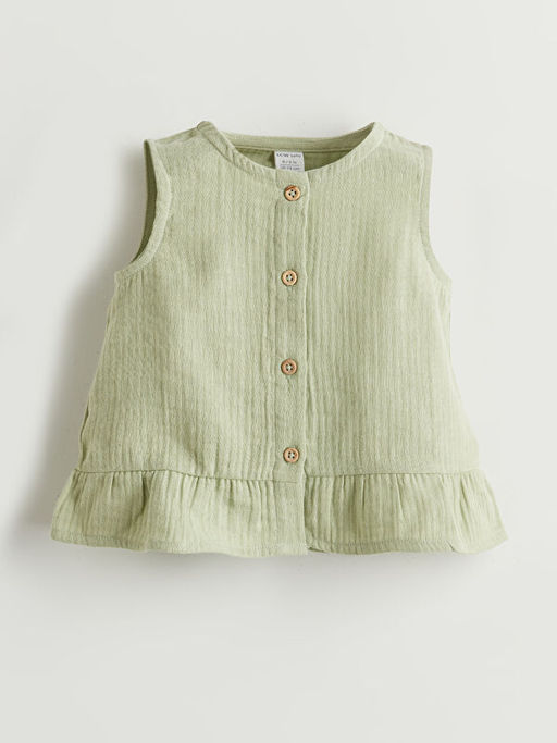 Bisiklet Yaka M?slin K?z Bebek Bluz ve ?ort 2li