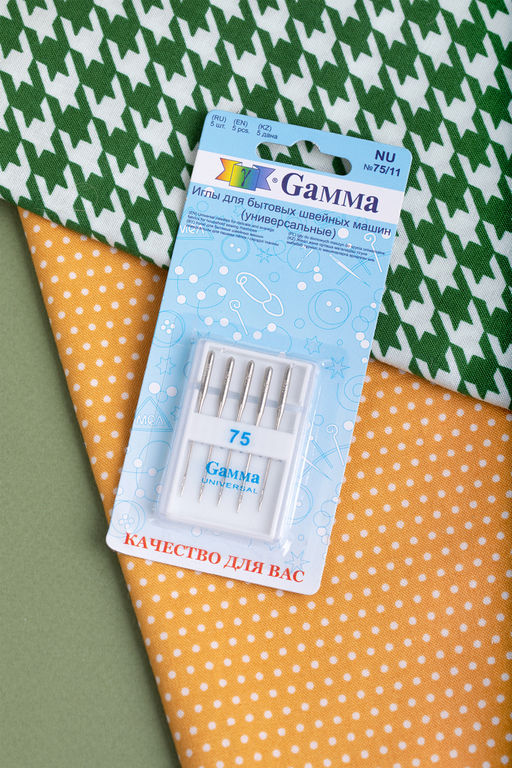 Иглы для быт. шв. машин Gamma NU № 75 универсальные 5 шт в блистере №75