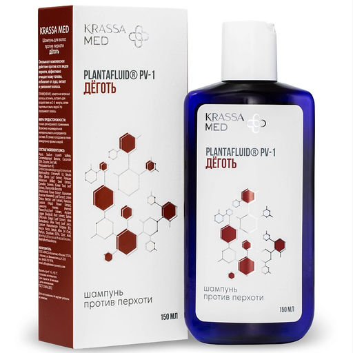 KRASSA MED шампунь против перхоти 150мл ДЕГОТЬ в коробке