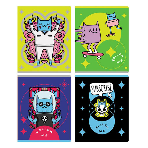 Тетрадь 60л. BG "Подпишись на меня" линия (Т5ск60 12065)