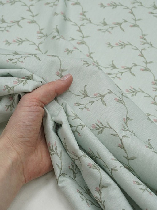 Сатин Элегия цветения - бутончики, (комп), ш.2.35м, хлопок-100%, 110гр/м.кв - Купава фото 3