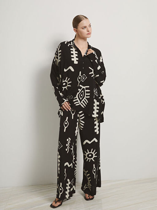 Desenli Shally Kad?n G?mlek