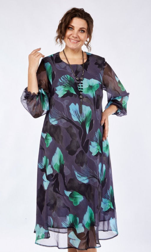 Белорусское шифоновое платье с цветочным принтом - Almond фото 6