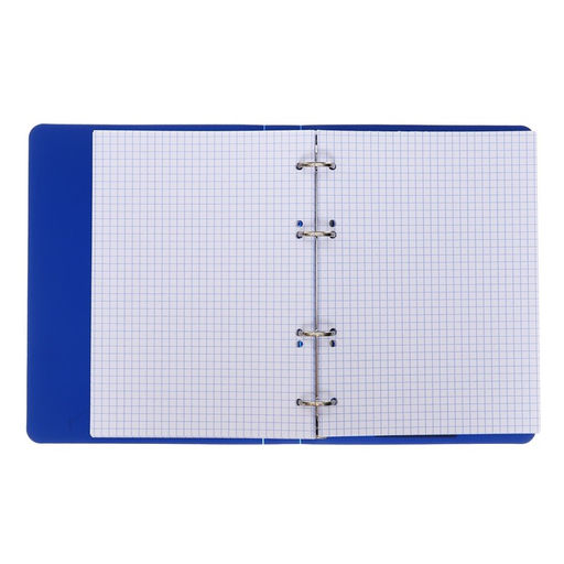 Тетрадь на кольцах 80 листов в клетку, синяя, пластиковая обложка, блок офсет - Calligrata фото 4