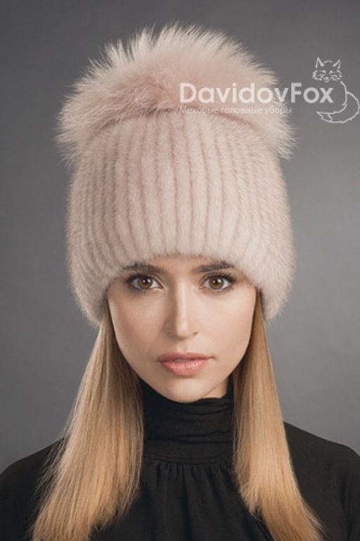 Шапка Лыжница норка кизил