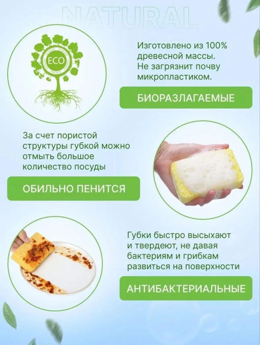 Губки для посуды из целлюлозы (3782) - Мой органайзер фото 2