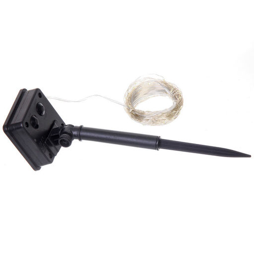 Гирлянда для улицы "Росинка" 10 м 100 ламп LED проволочн.пров, 8 реж.,IP-54, Белый (солнечная батарея)