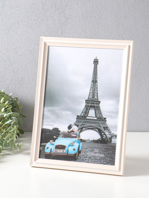 Фоторамка пластик формат А4 см "Остин" бело-бежевый 33,5х24,5х1,5 см