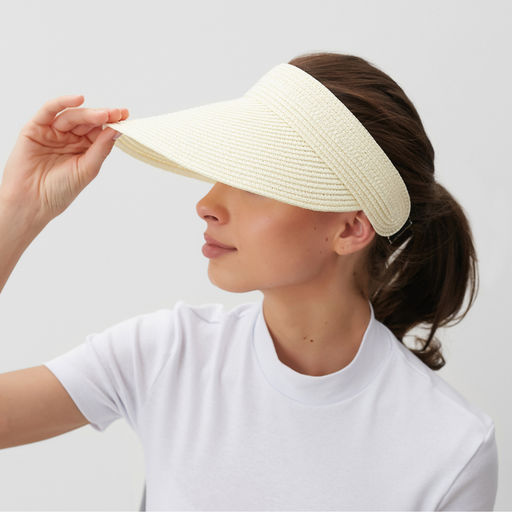 Козырёк женский MINAKU, молочный, размер 58, целлюлоза