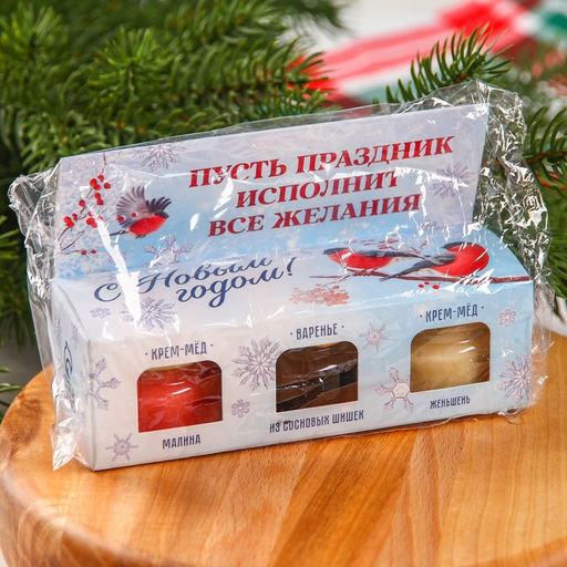 Подарочный набор Счастливый новый год: 2 крем-меда и варенье с шишками по 30 г - Доброе здоровье фото 6