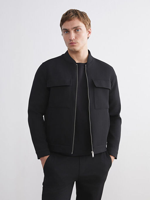 Bomber Yaka Uzun Kollu Erkek Ceket