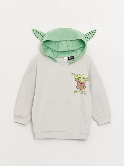 Uzun Kollu Star Wars Bask?l? Erkek Bebek Hoodie