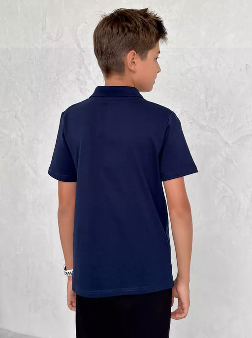 CRB wear / CWJB 63886-41 Рубашка-поло для мальчика,темно-синий/Ex.Cherubino фото 5