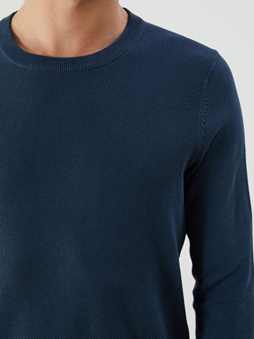 B?y?k Beden Bisiklet Yaka Erkek Triko Kazak