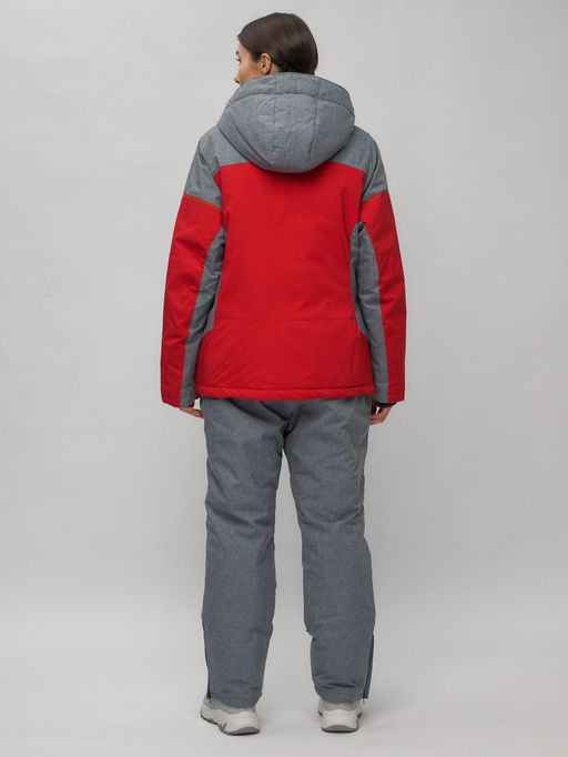 Горнолыжный костюм женский большого размера красного цвета 02272-3Kr - Chunmai фото 5