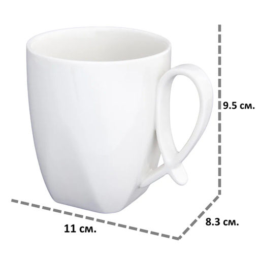 Набор 6 кружек 300 мл 16*18*38 см Айсберг на дерев. подставке с ручкой - Elan gallery фото 5