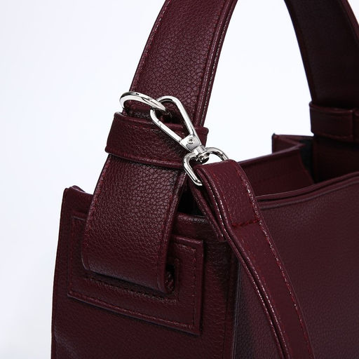 Сумка-тоут TEXTURA на молнии, цвет бордовый  фото 4