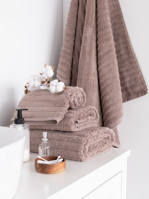 Полотенце махровое 50x90 бежевый махровая ткань - Denastia фото 5