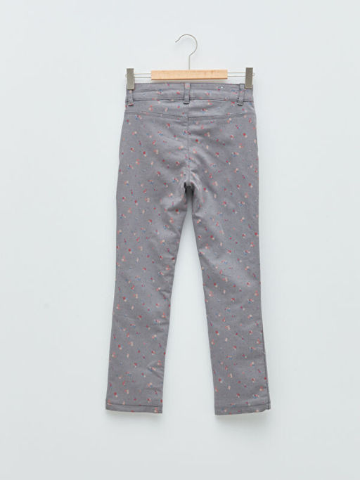 Slim Fit Desenli Gabardin Polar Astarl? K?z ?ocuk Pantolon - Waikiki фото 3