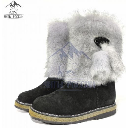 Подростковые, голубая норка, войлочная подошва,