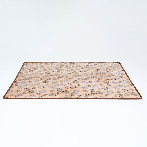 Коврик для отдыха животных, двусторонний (флис+ротанг), 86 х 60 см, бежевый - Пижон фото 2