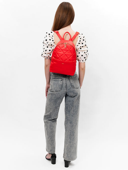LACCOMA рюкзак Виолла-Л815-алый эко кожа хлопок  фото 8