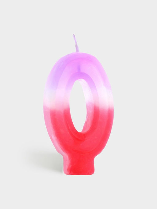 Цена за 10 шт. Свеча цифра для торта «0», 8×3.75×1 см