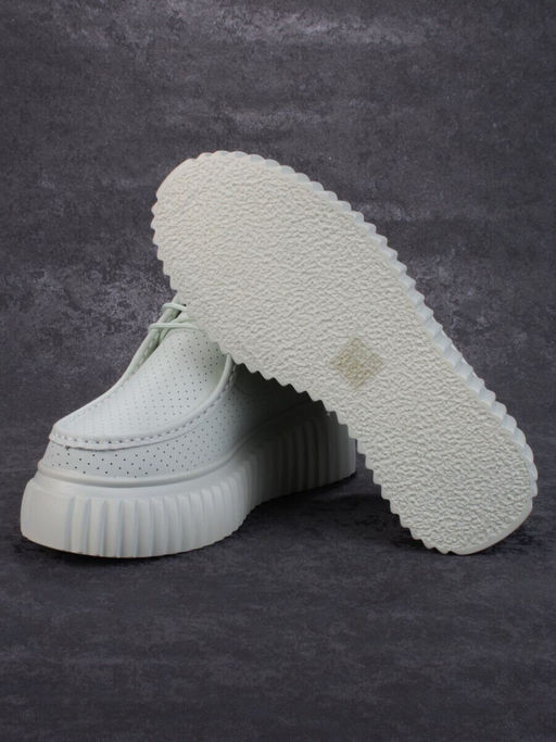 03-PDA169-4 GREEN Полуботинки женские (натуральная кожа)