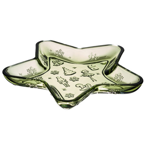 Блюдо сервировочное "Щелкунчик" green в форме звезды, 21*21*2,5 см 355-415 355-415 #НовыйГод /АРТИ-М/