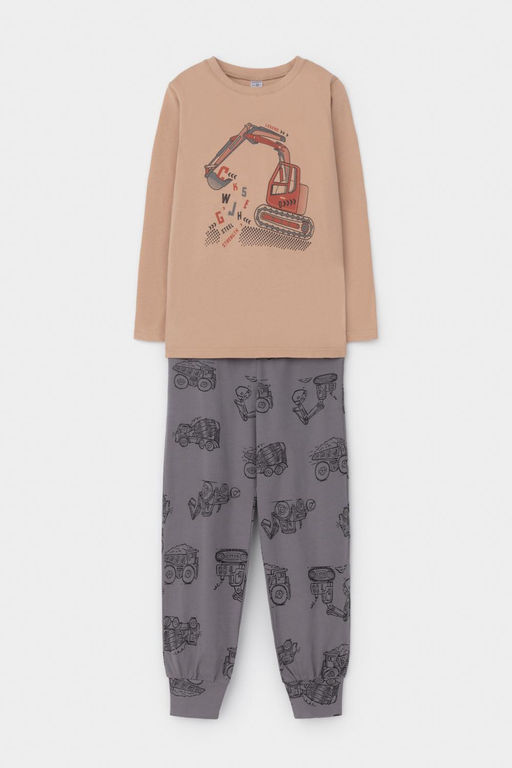 К 1606/кунжут,дорожная техника пижама д/дет яс