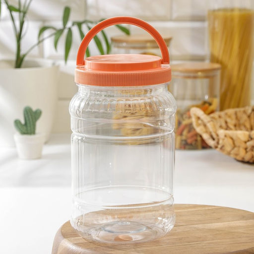 Цена за 2 шт. Банка для хранения сыпучих продуктов Альтернатива, 2 л, пластик, МИКС